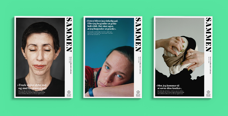 På forsiden af Scleroseforeningens magasin, Sammen, går vi helt tæt på