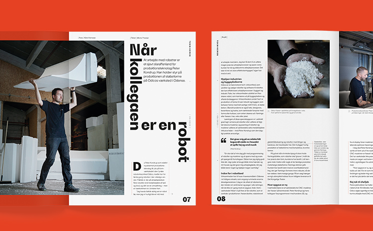 Teknikerens design har fokus på store billeder og skarpe vinkler, som også kan komme til udtryk i rubrikker i eksempelvis profilartiklerne.