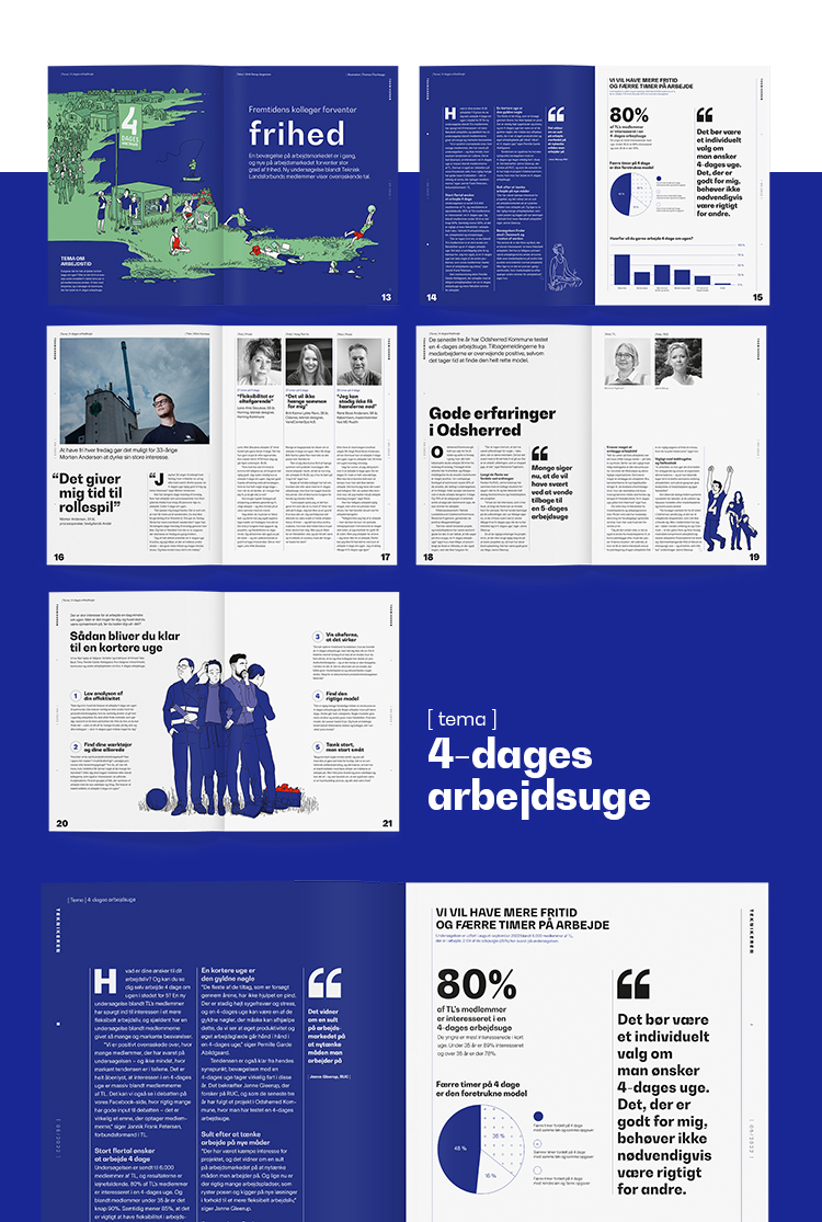 Design af Teknikeren med plads til unikke sektioner til udgivelsernes temaer