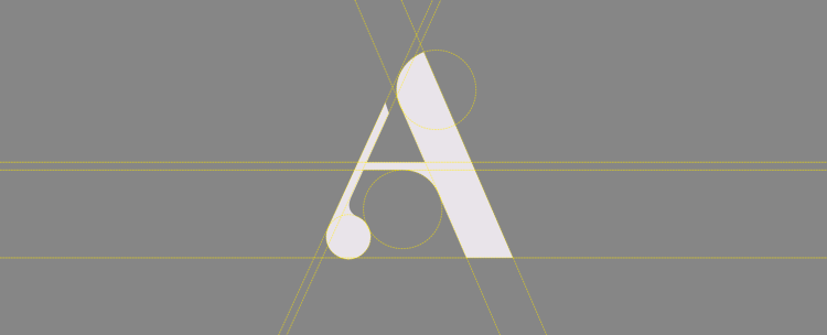 Bogstaverne er inspireret af teaterets gamle bygning og dets hældning på taget og karakteristiske former og buer på vinduerne.