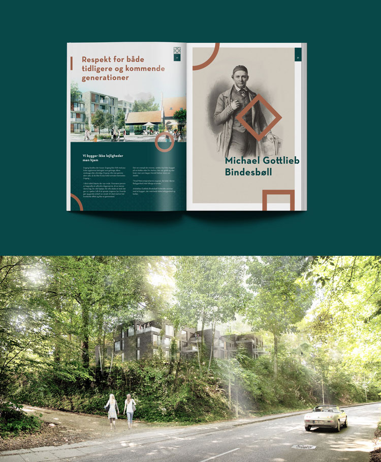 Magasin om Bindesbøll Byen samt visualisering af det fremtidige byggeri - Skovhusene Nord.