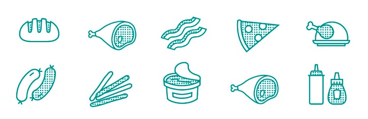 Ikonerne har samme formsprog som IPOSOLs nye logo