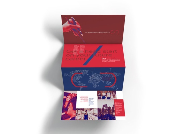 SDC's visuelle identitet kan bruges meget forskelligt materiale - fx brochure. 