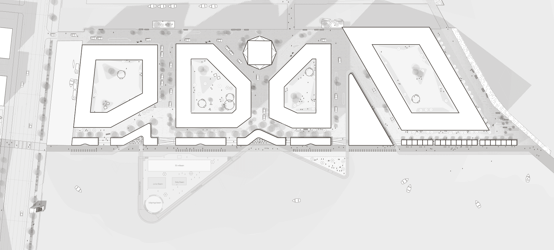 AARhus er byen i bygningen og er ambitiøst byudviklingsprojekt. Derfor havde BIG, Gehl og Rune Kilden brug for en larmende enkel visuel identitet. Den har Creative ZOO designet. 