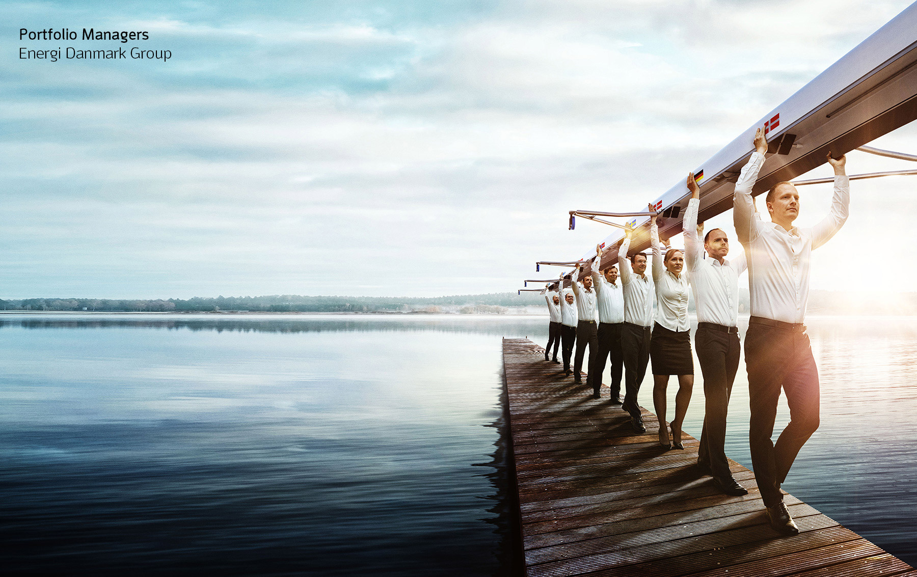 Trylledrikken i Energi Danmarks foto er deres medarbejdere. De er Energi Danmark, og det skaber genkendelighed og sammenhæng. 