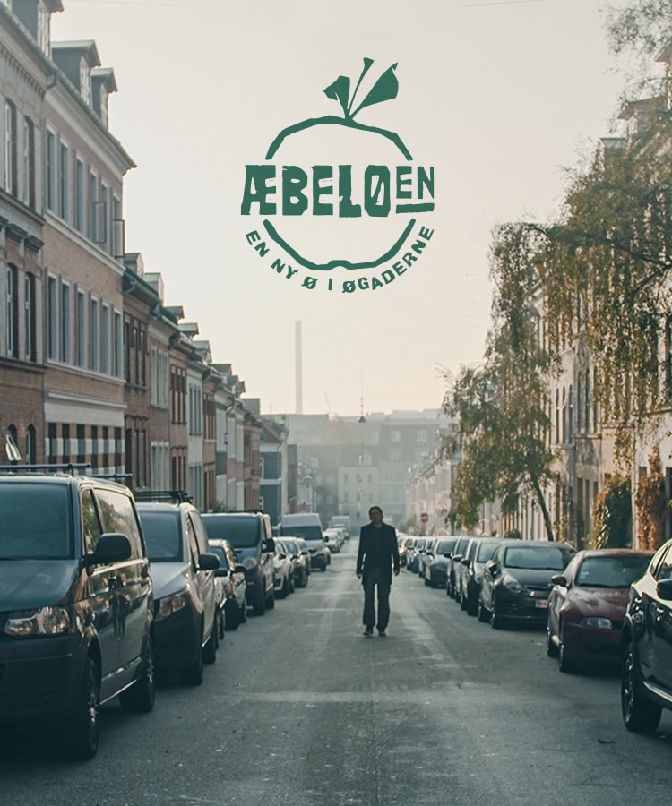 Fotos fra videoen om Æbeløen, som Creative ZOO har designet til det nye område i Øgaderne i Aarhus C.