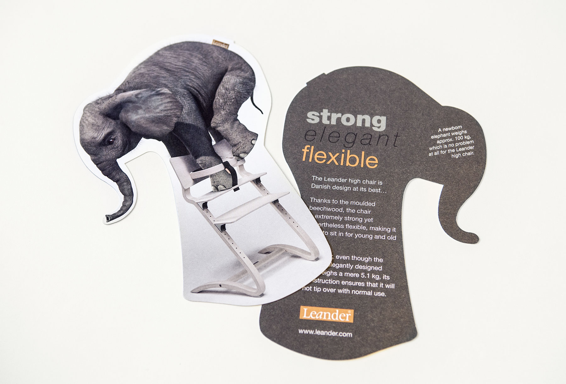 Konceptfotoene blev udover messer også brugt på flyers til at understrege budskabet.