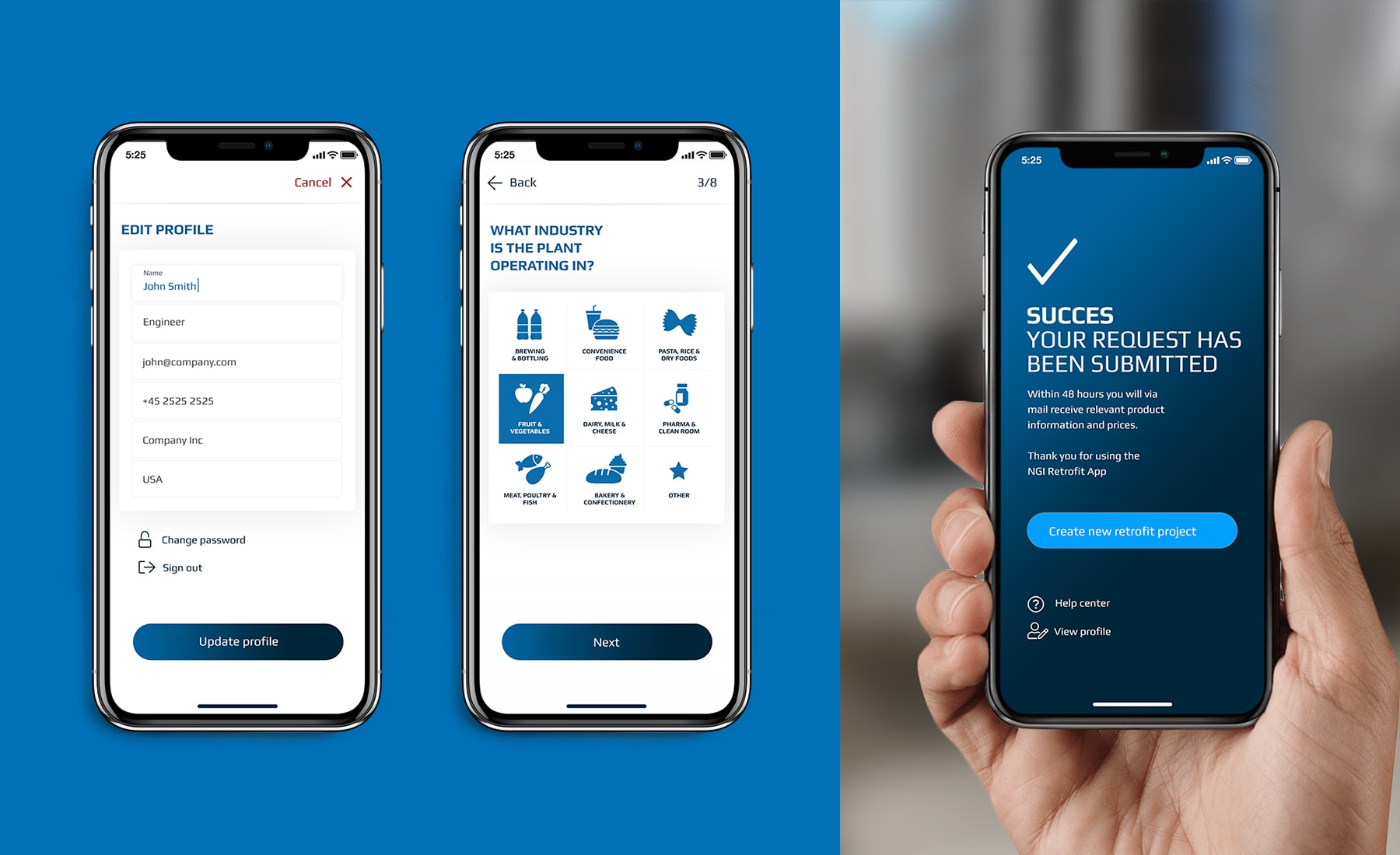 Prototype af appen Retrofit - udviklet af Creative ZOO til NGI.