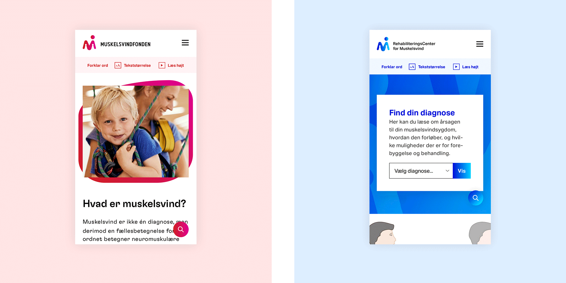 To websites bygget på samme platform - men med forskellige identiteter