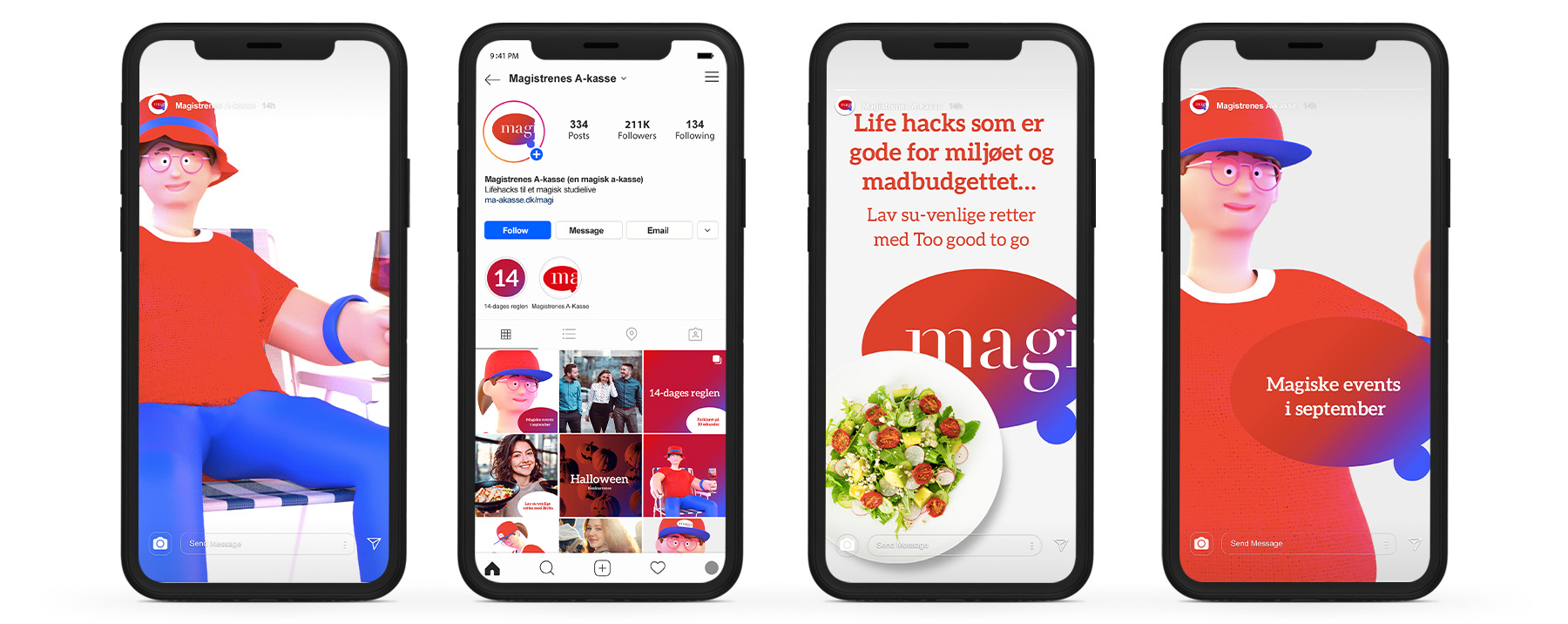 Mock-ups til universet på sociale medier