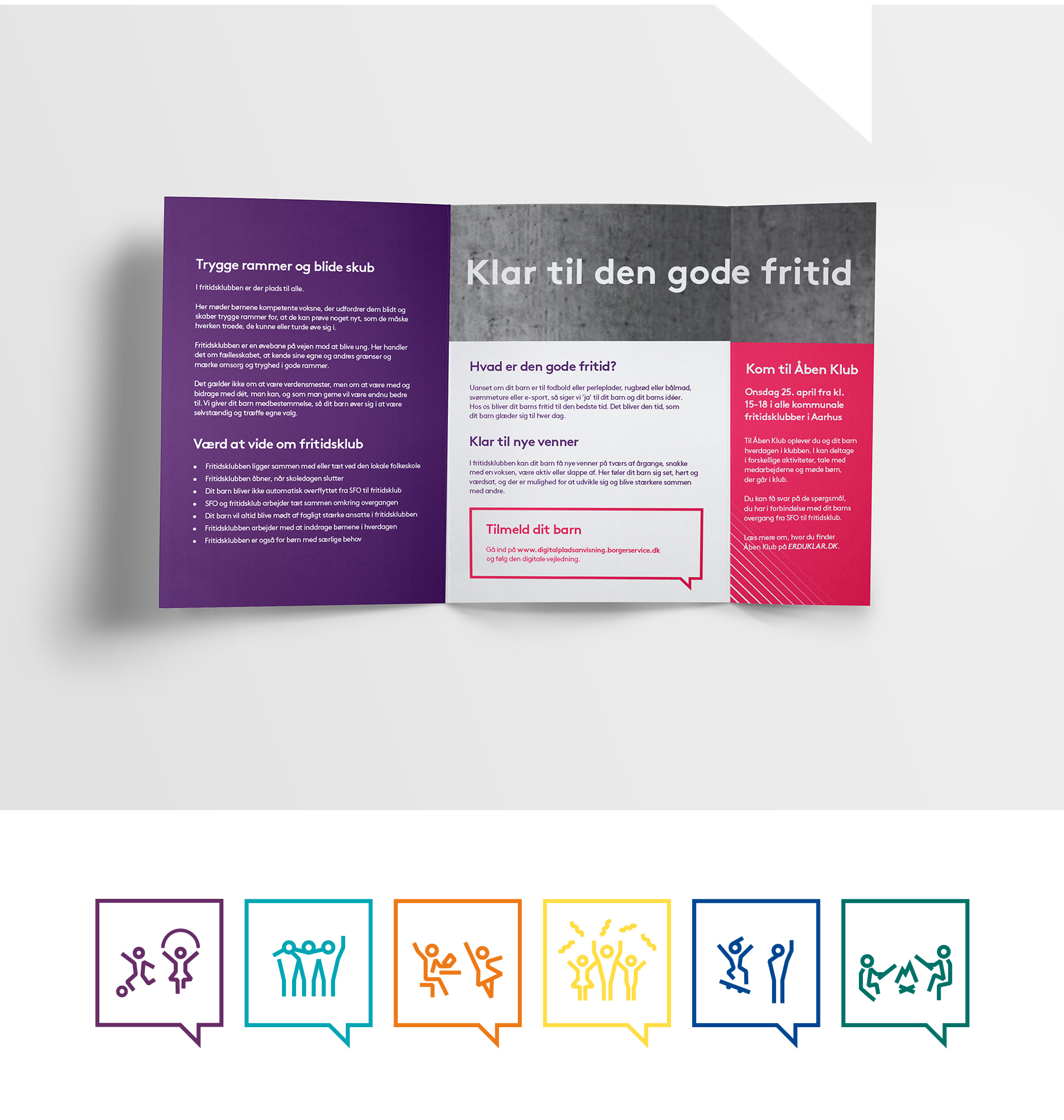 Creative ZOO designede en folder, som forældrene kunne tage med hjem efter Åben Klub