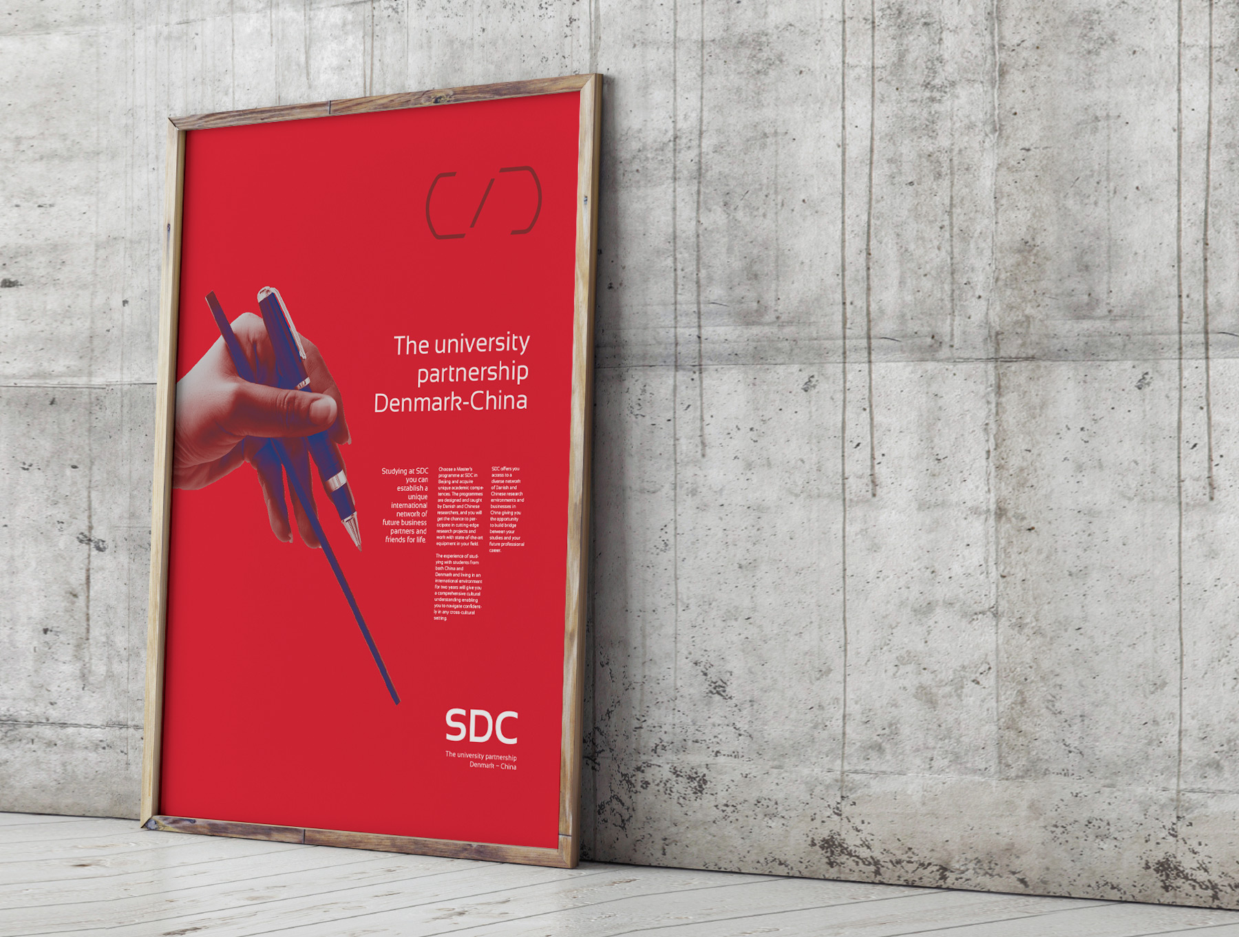 Creative ZOO har designet Sino Danish Centers - SDC, et universitets partnerskab mellem Kina og Danmark - visuelle identitet.