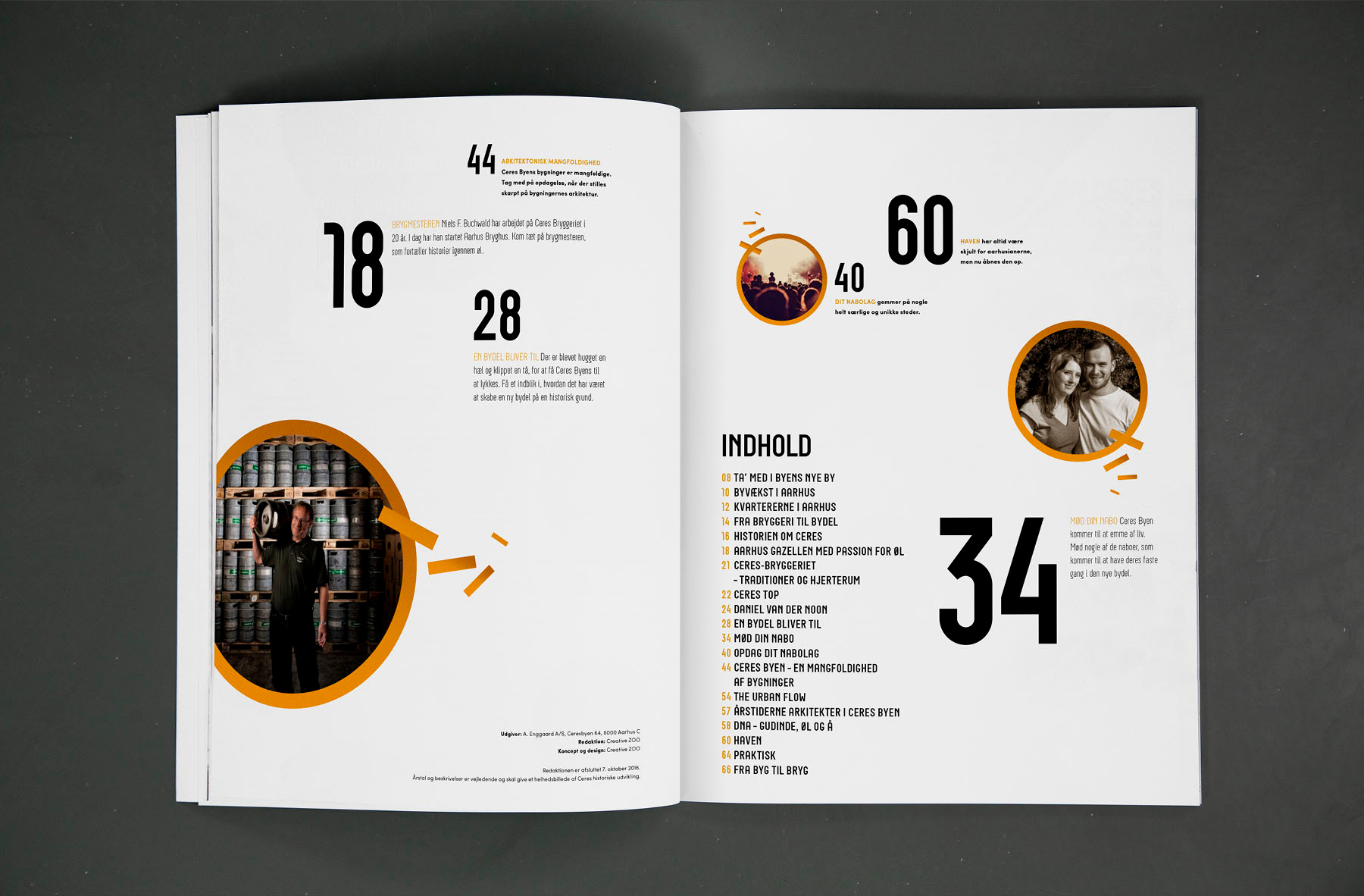 I magasinet kommer Ceres Byens beboere med på en rejse gennem tiden - fra den gamle Ceres grund til Ceres Byen i dag. 